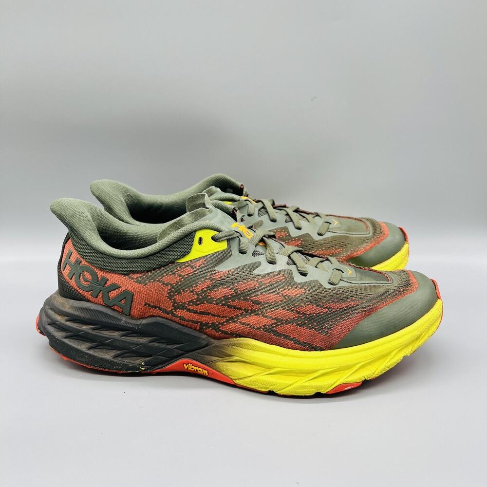Hoka One One Shoes Mens 10.5 Multicolor Speedgoat 5 Running Athletic Sneakers